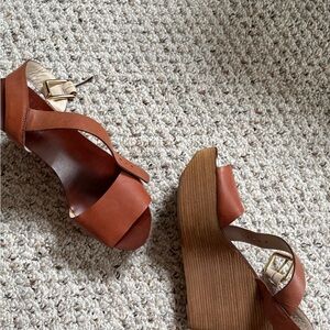 Michael Kors Leather Platform Sandals